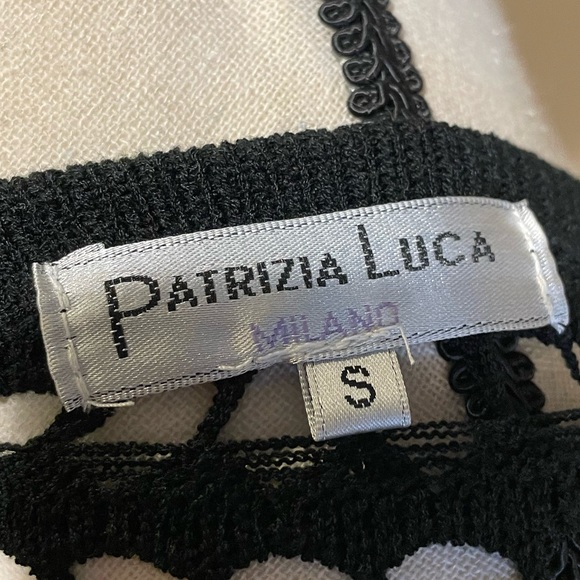 Patrizia Luca Open Knit Sweater Top Black - Picture 6 of 8